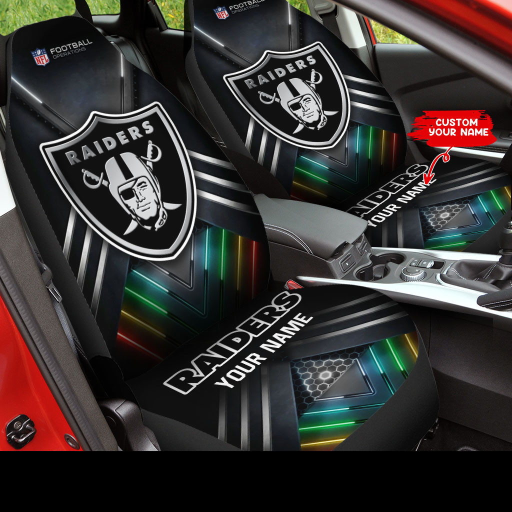 las vegas raiders personalized car seat covers bg306 hxkdj