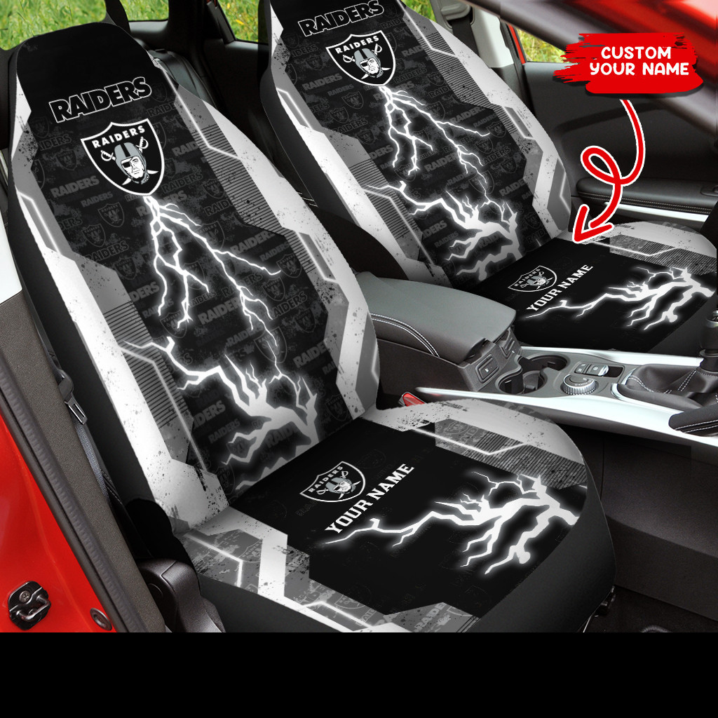 las vegas raiders personalized car seat covers bg347 mpqak