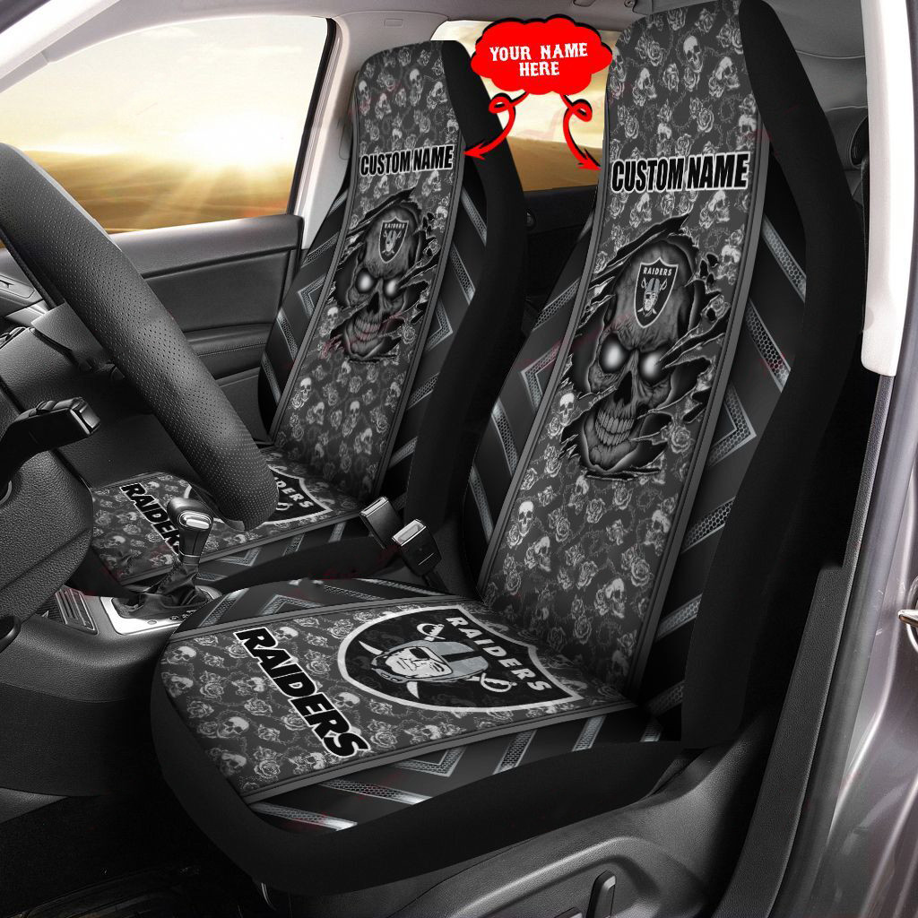 las vegas raiders personalized car seat covers bg454 52o8u