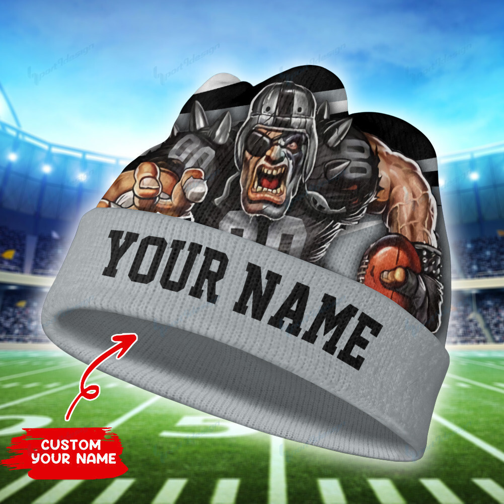 las vegas raiders personalized wool beanie 102 idbtx