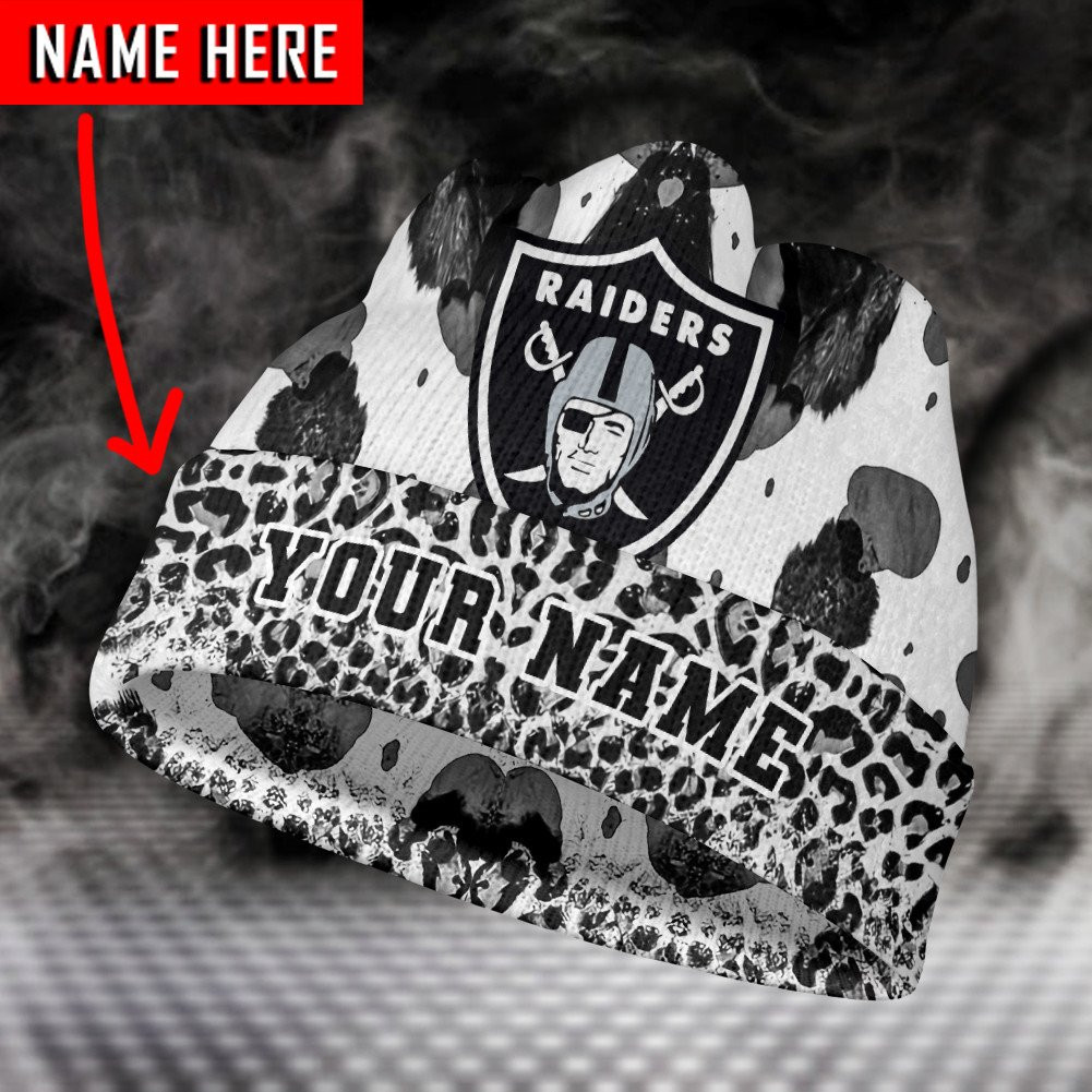 las vegas raiders personalized wool beanie 153 feybv