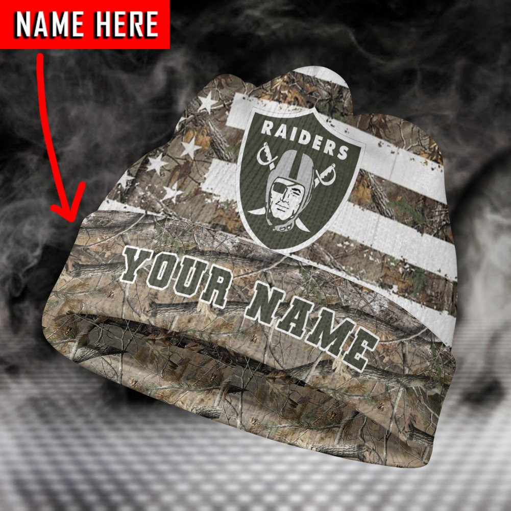 las vegas raiders personalized wool beanie 158 nsi3w