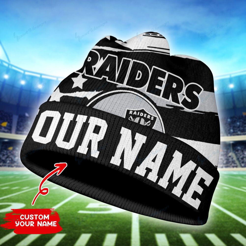 las vegas raiders personalized wool beanie 39 wfq5b