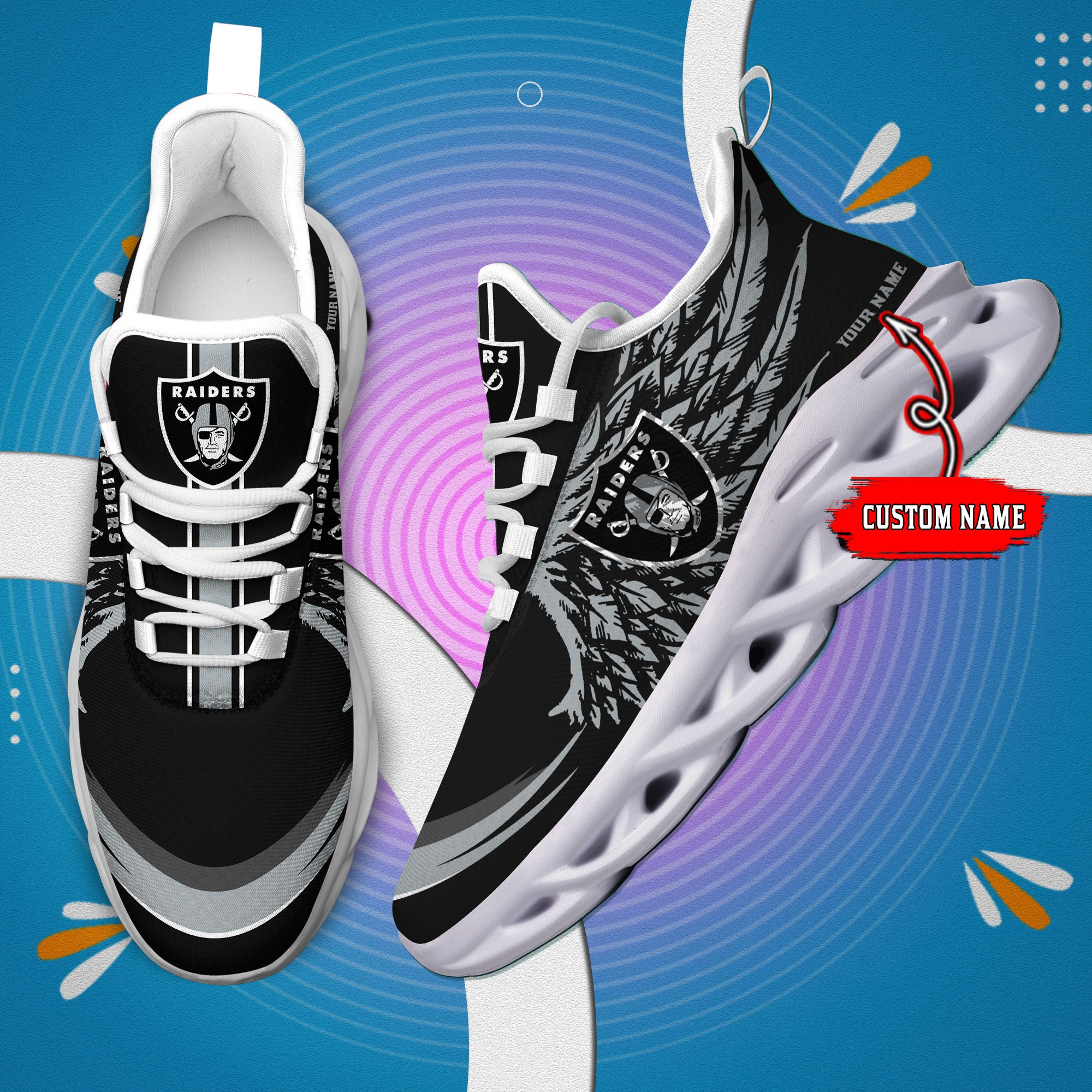 las vegas raiders personalized yezy running sneakers bb676 9grmb