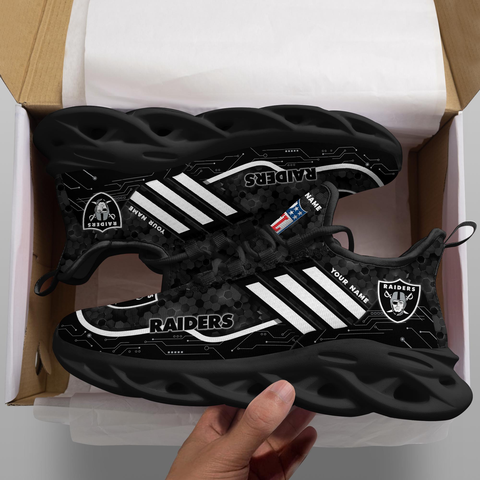 las vegas raiders personalized yezy running sneakers spd655 lfhnx