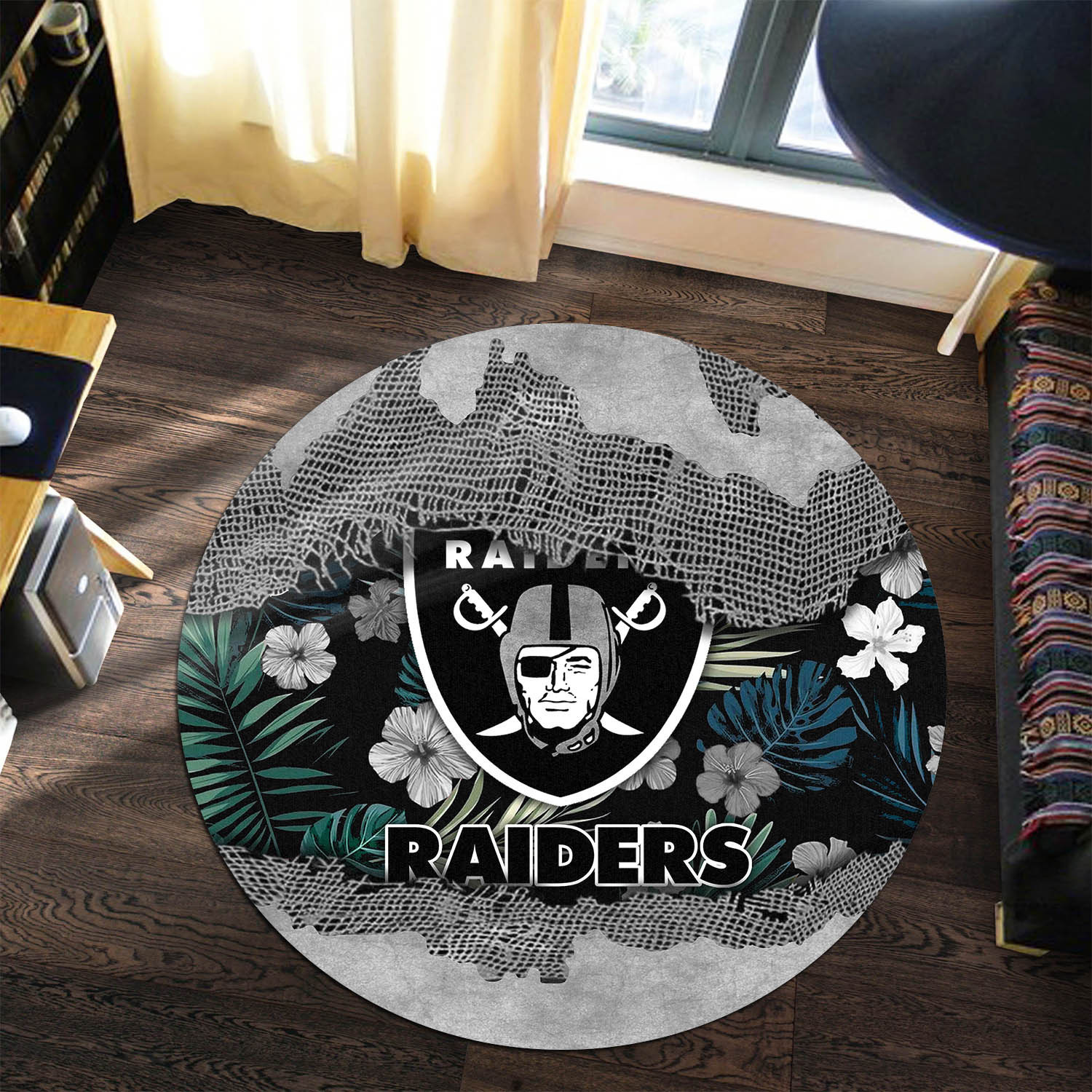las vegas raiders round rug 204 knedw