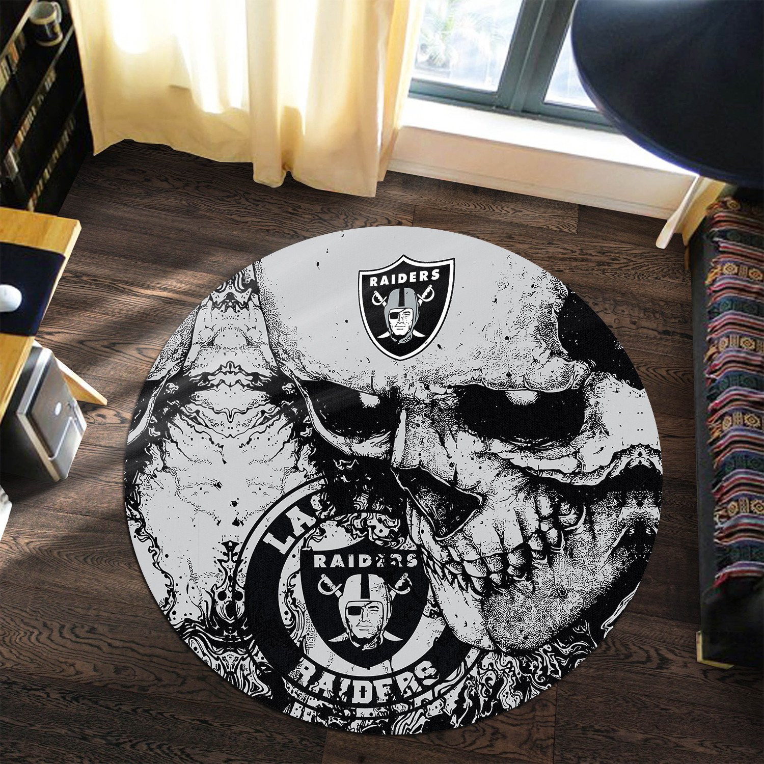 las vegas raiders round rug 210 evwgf