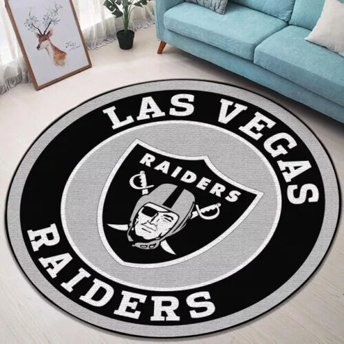 las vegas raiders round rug 48 ntb8c