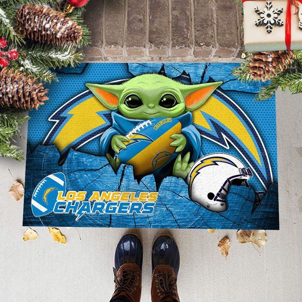 los angeles chargers doormat bg148 nw4mp
