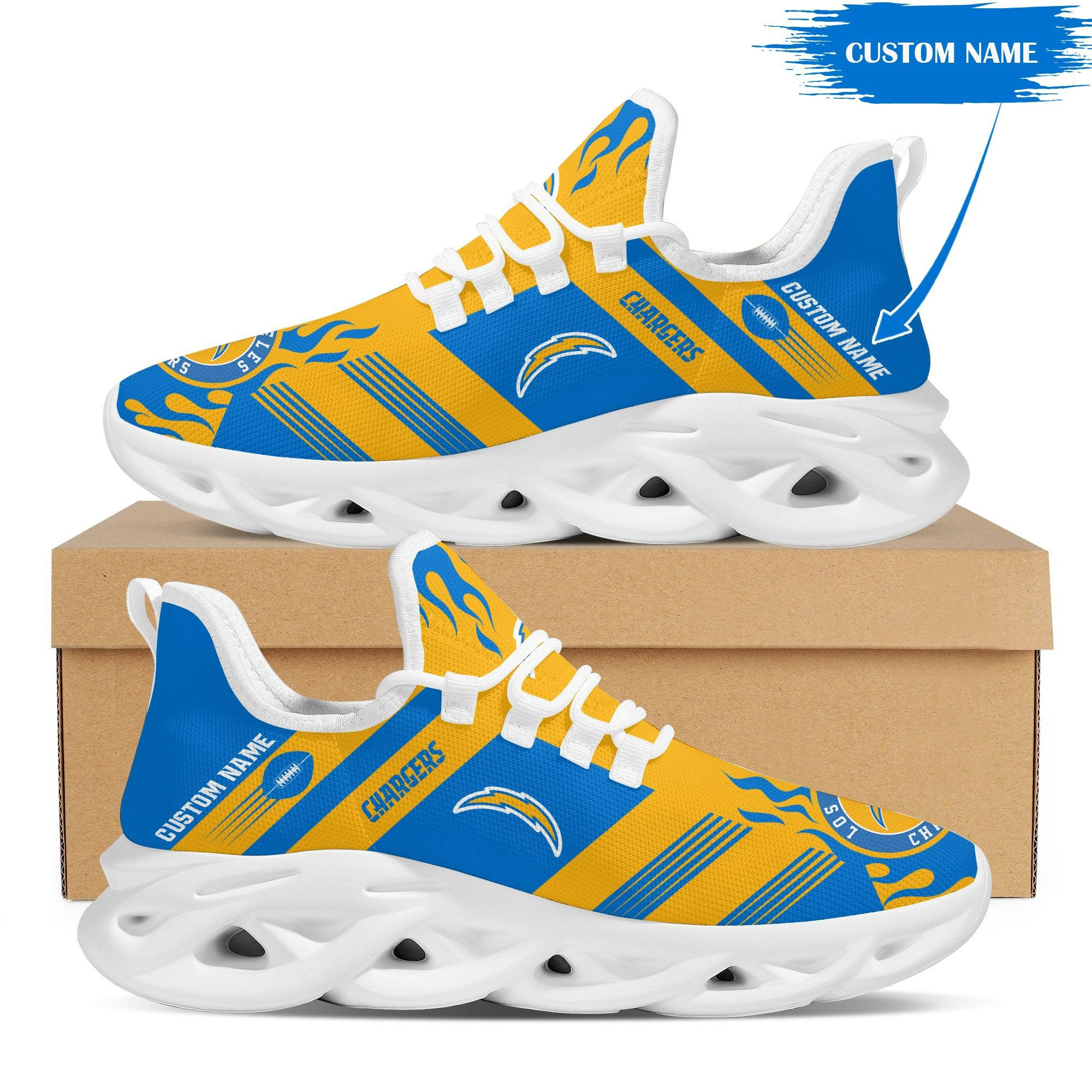 los angeles chargers personalized yezy running sneakers bb590 l7bve