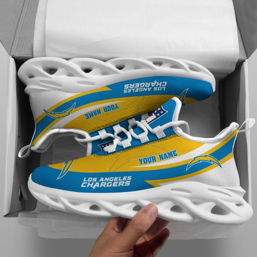 los angeles chargers white max soul shoes custom your name sports gift for fan sport gifts ehivm 53410 tzr1v