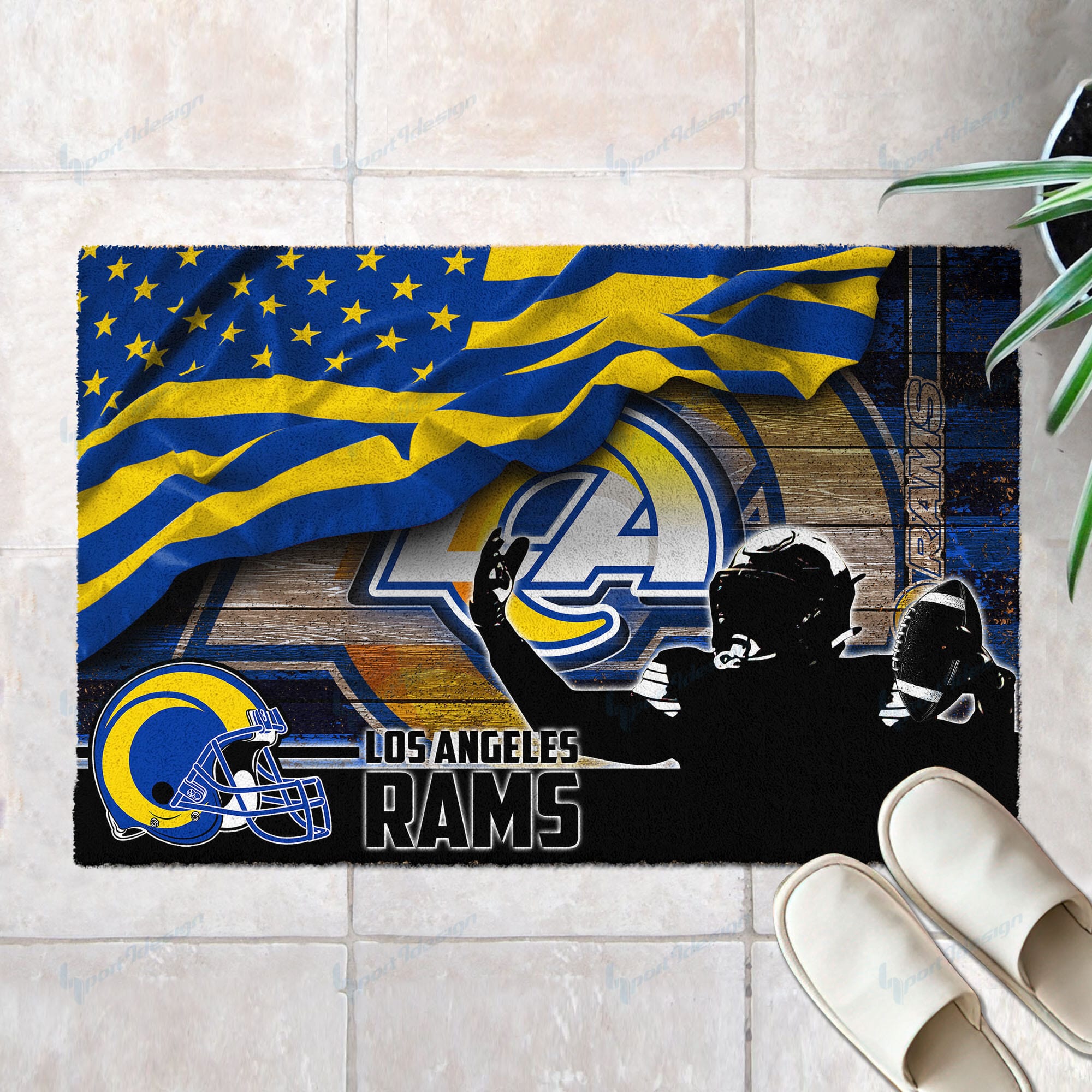 los angeles rams doormat bg48 e0w7v