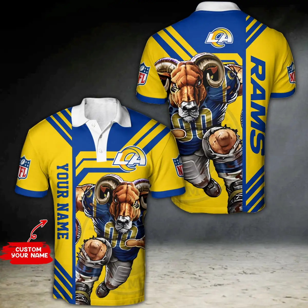 los angeles rams personalized polo t shirt bg21 0g5s5