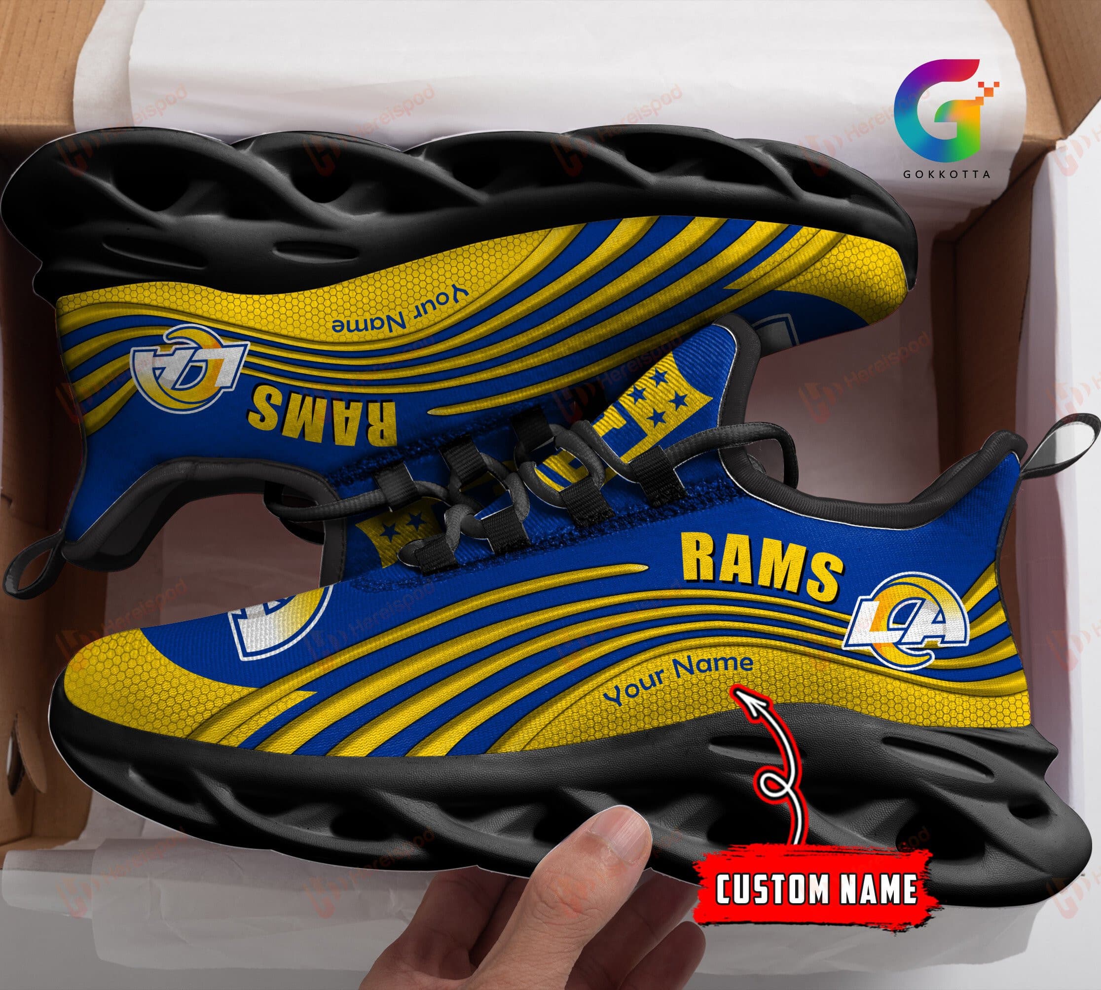 los angeles rams personalized yezy running sneakers 164 vrjwf