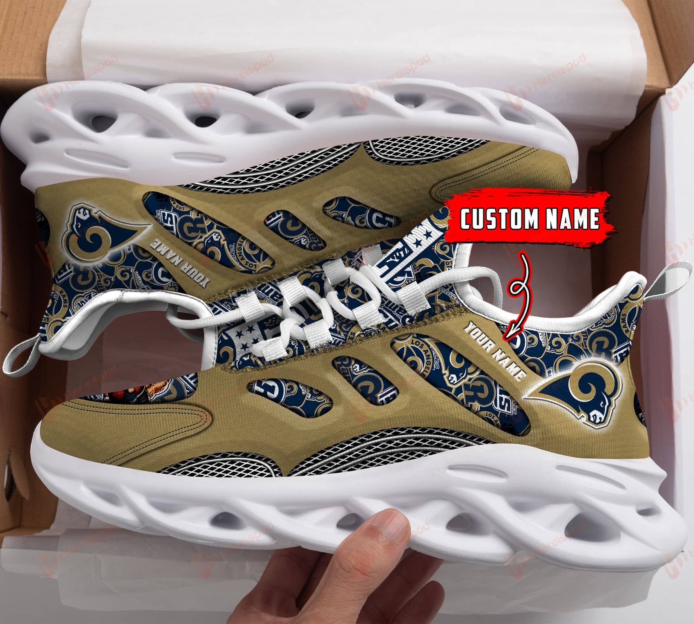 los angeles rams personalized yezy running sneakers 199 zmcya