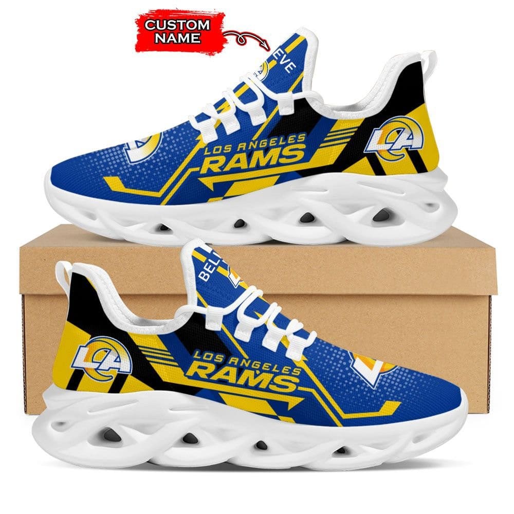 los angeles rams personalized yezy running sneakers 776 l4zin