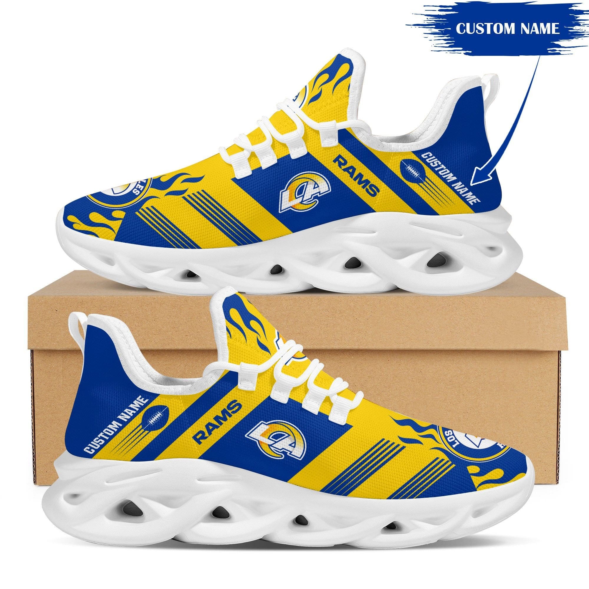 los angeles rams personalized yezy running sneakers bb591 ziuoq