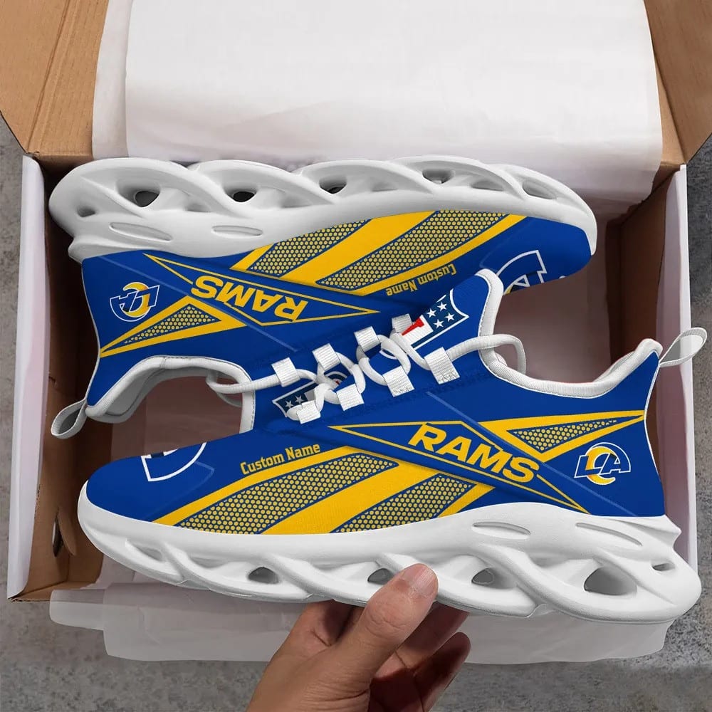 los angeles rams personalized yezy running sneakers spd531 yt6gc