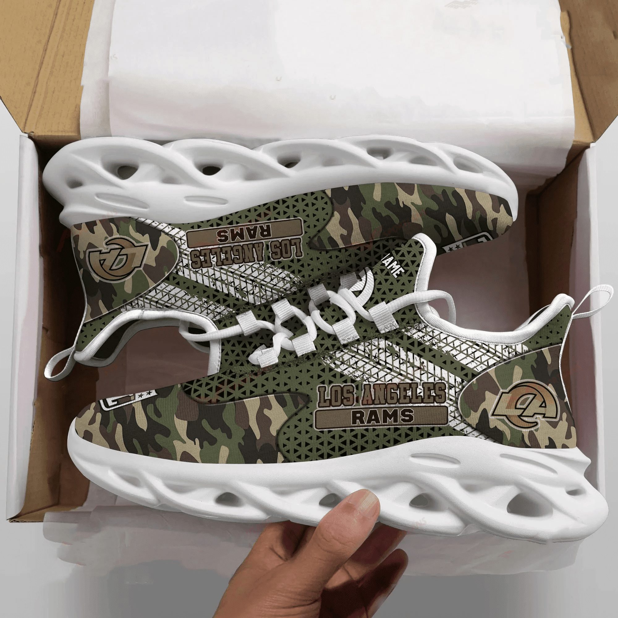 los angeles rams personalized yezy running sneakers spd608 modwb