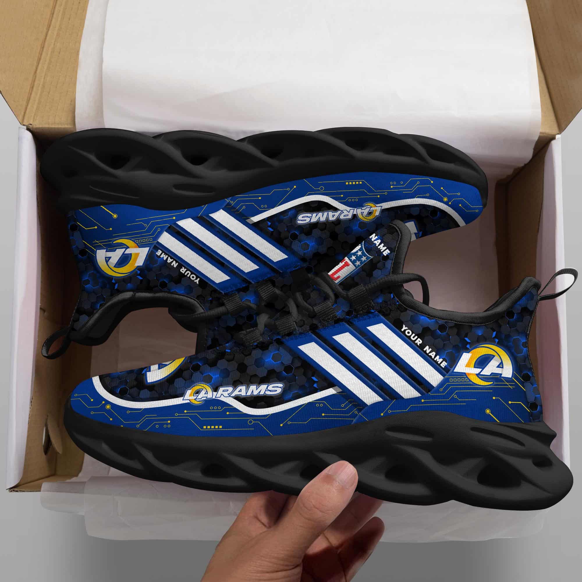 los angeles rams personalized yezy running sneakers spd657 wqfsz
