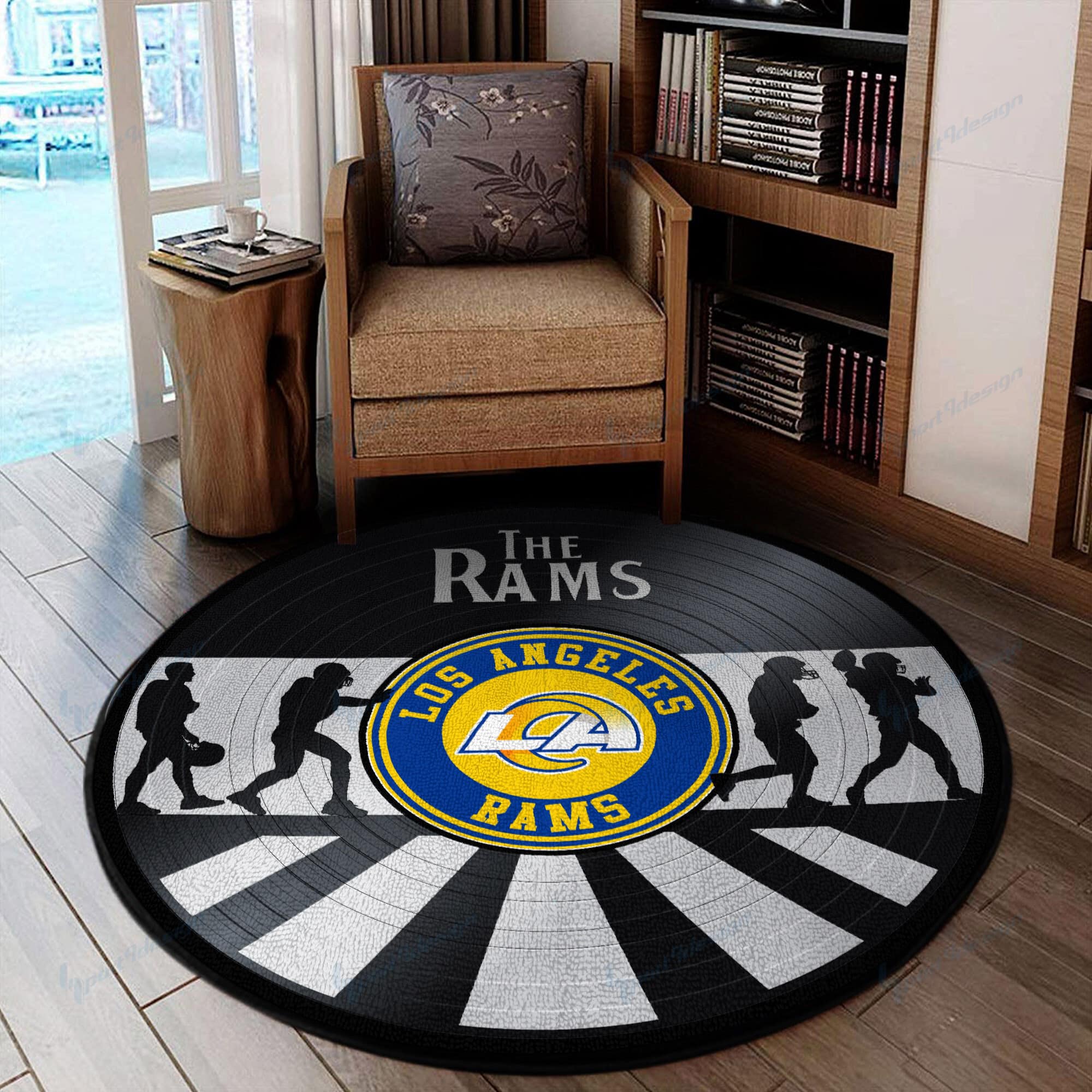 los angeles rams round rug 101 exfae