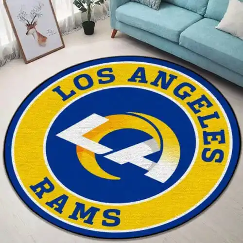 los angeles rams round rug 41 flx0c