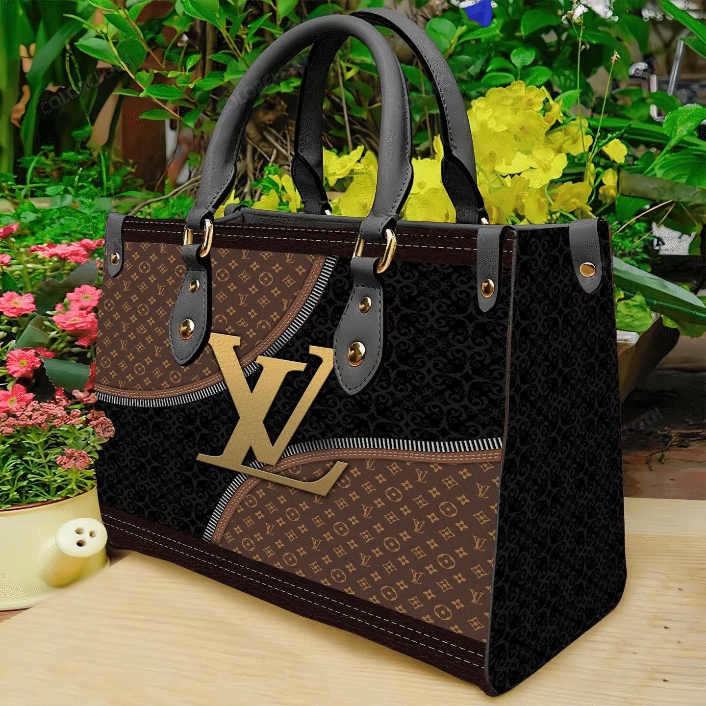 louis vuitton yellow logo brown black luxury brand fashion premium women small handbag for beauty 20231203103731671