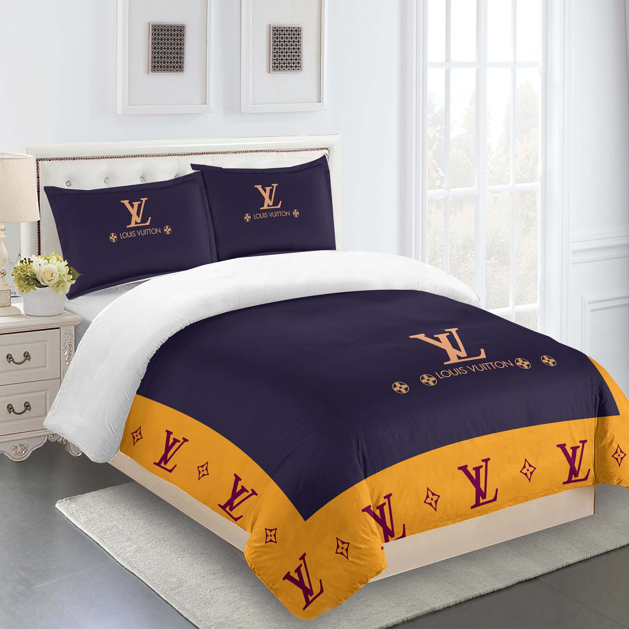 louisVuittoncomfortersetBlueandYellow 1024x1024@2x