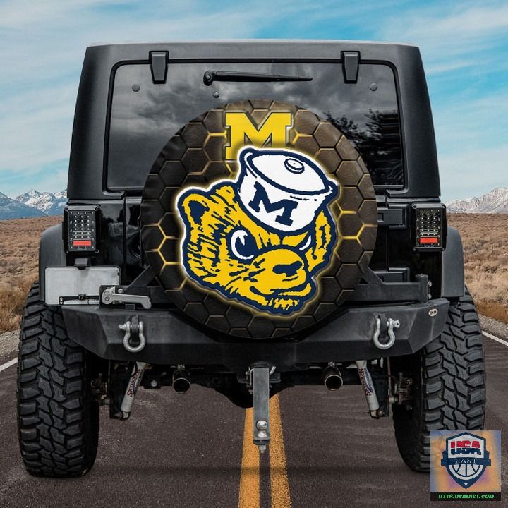 mfIujMnW BDT270522 40xxxMichigan Wolverines NCAA Mascot Spare Tire Cover