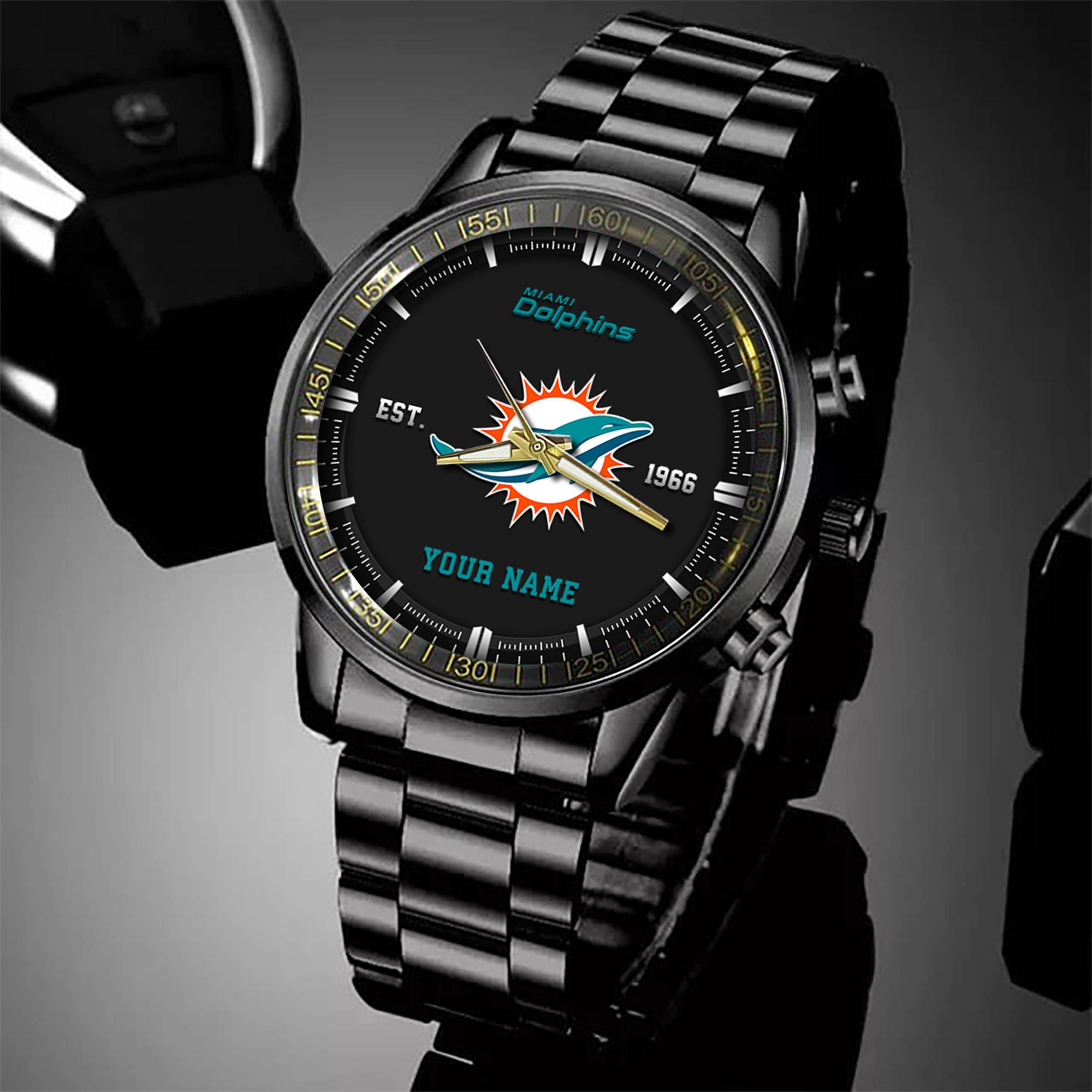 miami dolphins black fashion watch custom your name sport black fashion watch football fan gifts black fashion watch custom your name sport black fashion watch football fan gifts ehivm 57648 yewts