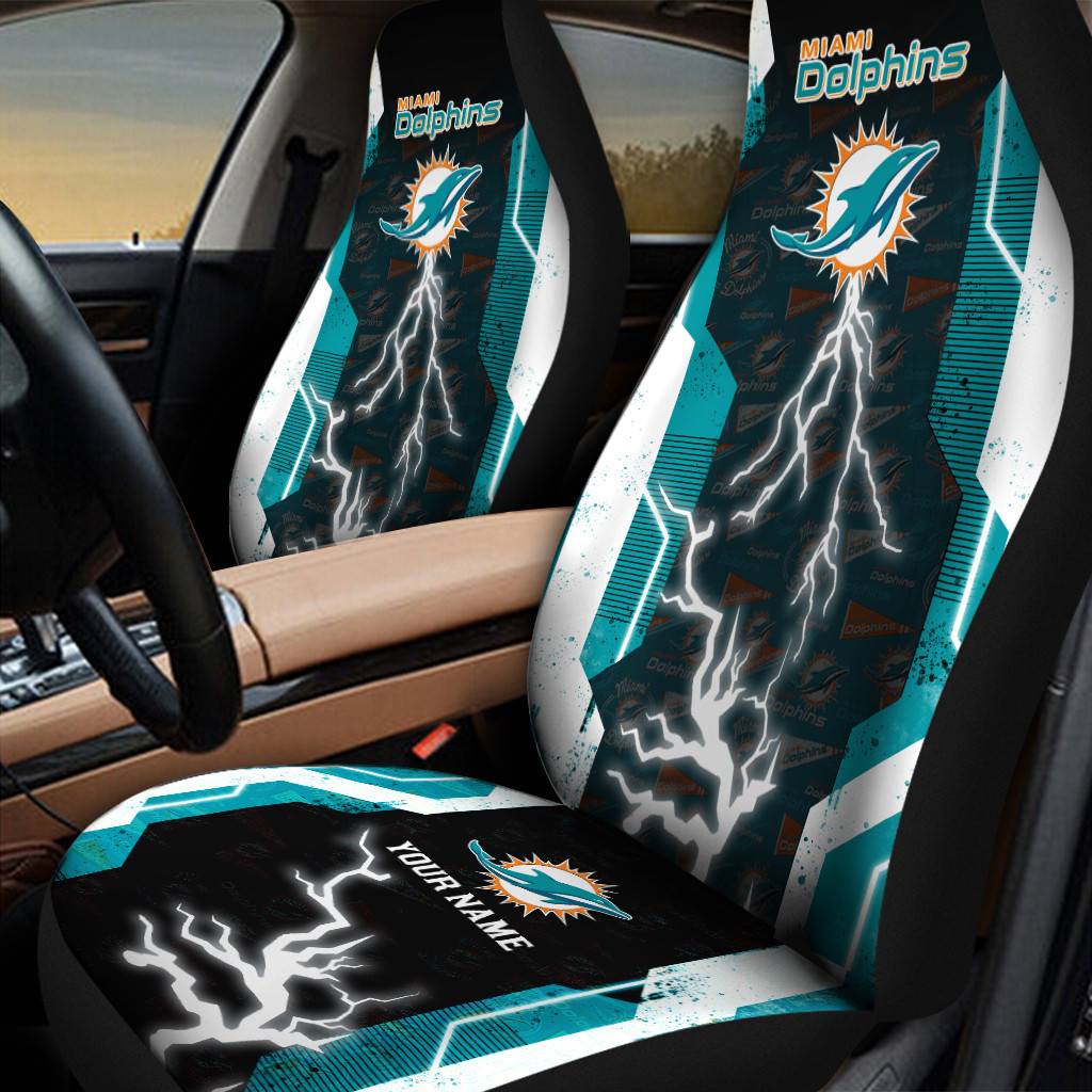 miami dolphins personalized car seat covers bg349 bsjte