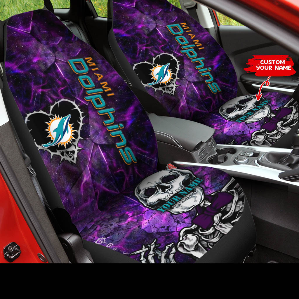 miami dolphins personalized car seat covers bg380 su6vg