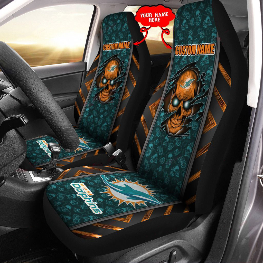 miami dolphins personalized car seat covers bg457 byetm