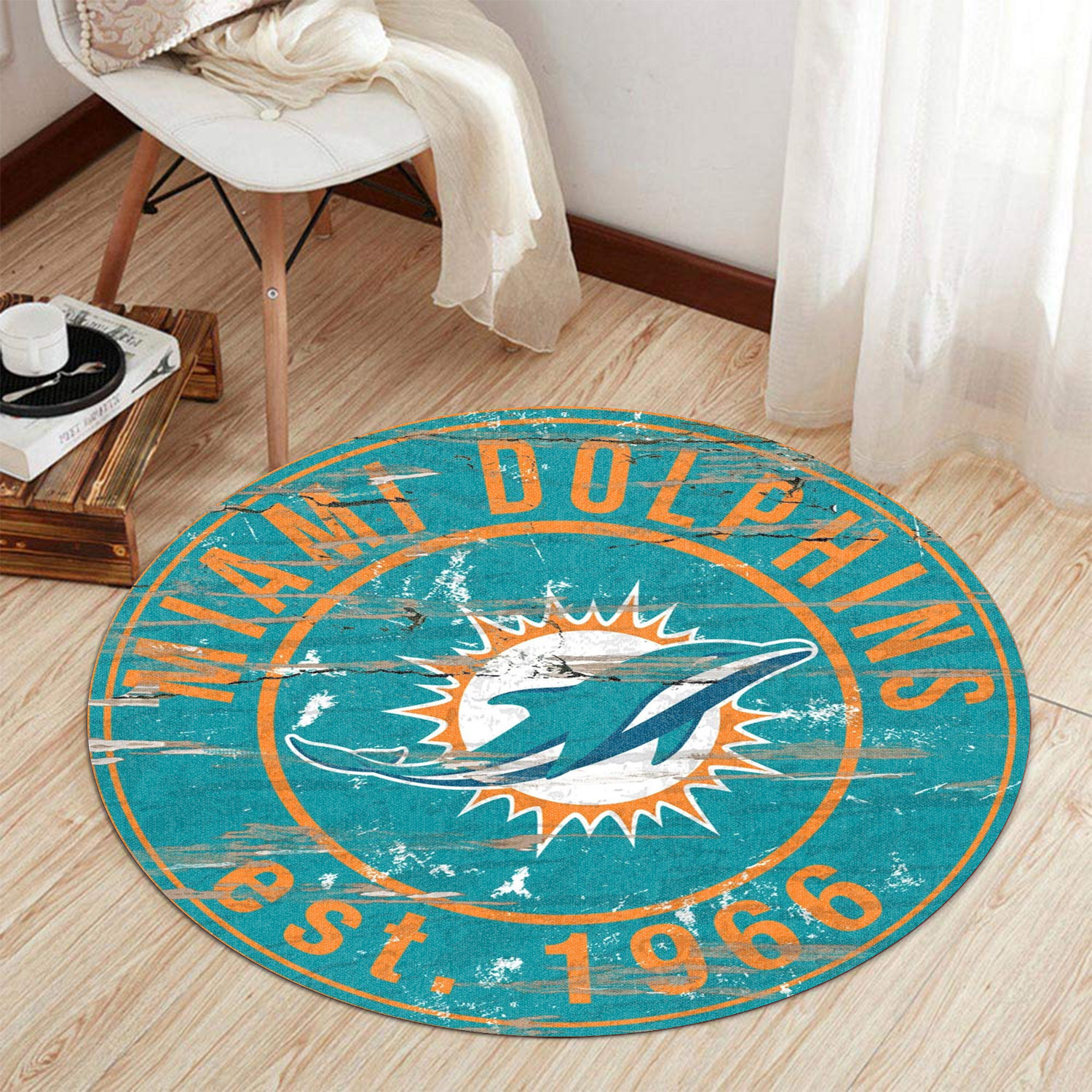 miami dolphins round rug 181 qvxci
