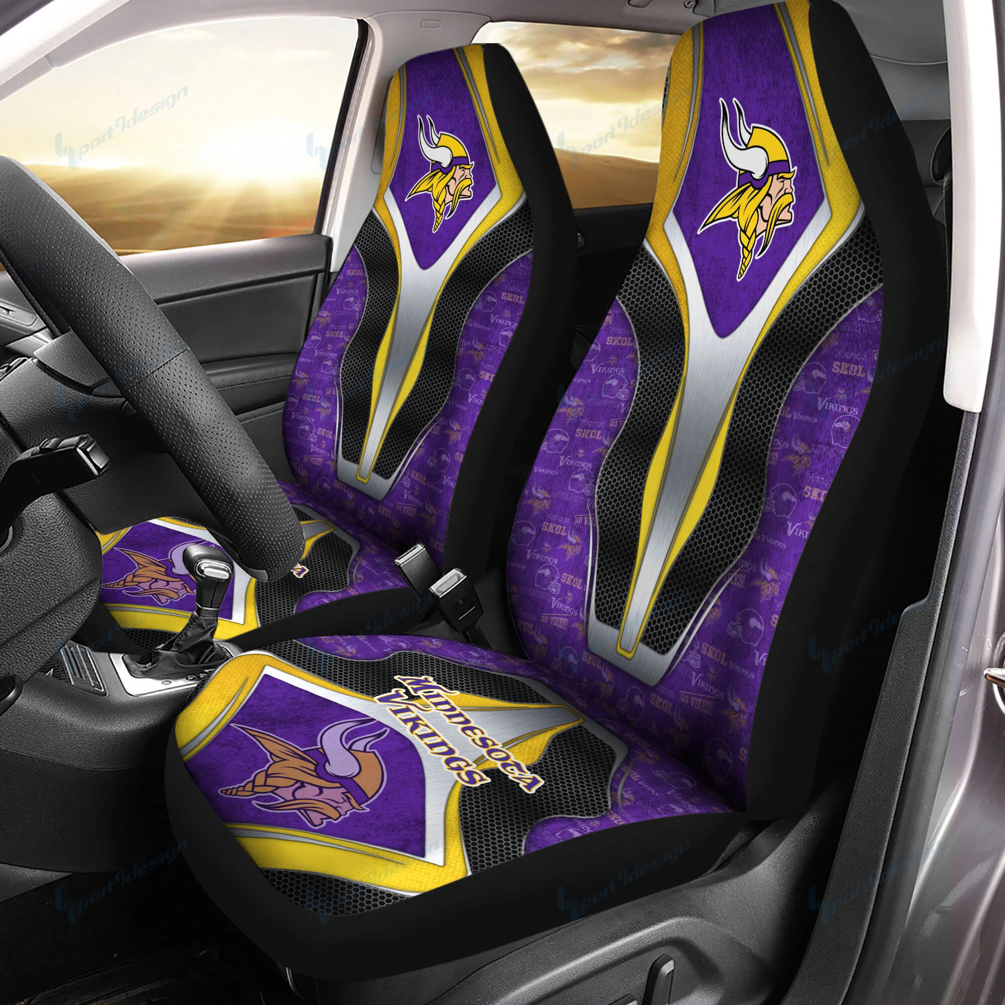 minnesota vikings car seat covers bg43 cgp3n