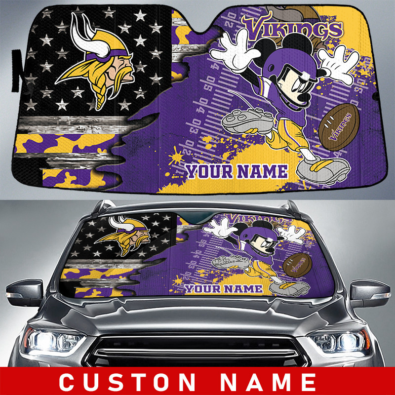 minnesota vikings personalized auto sun shade bg124 ql5ph