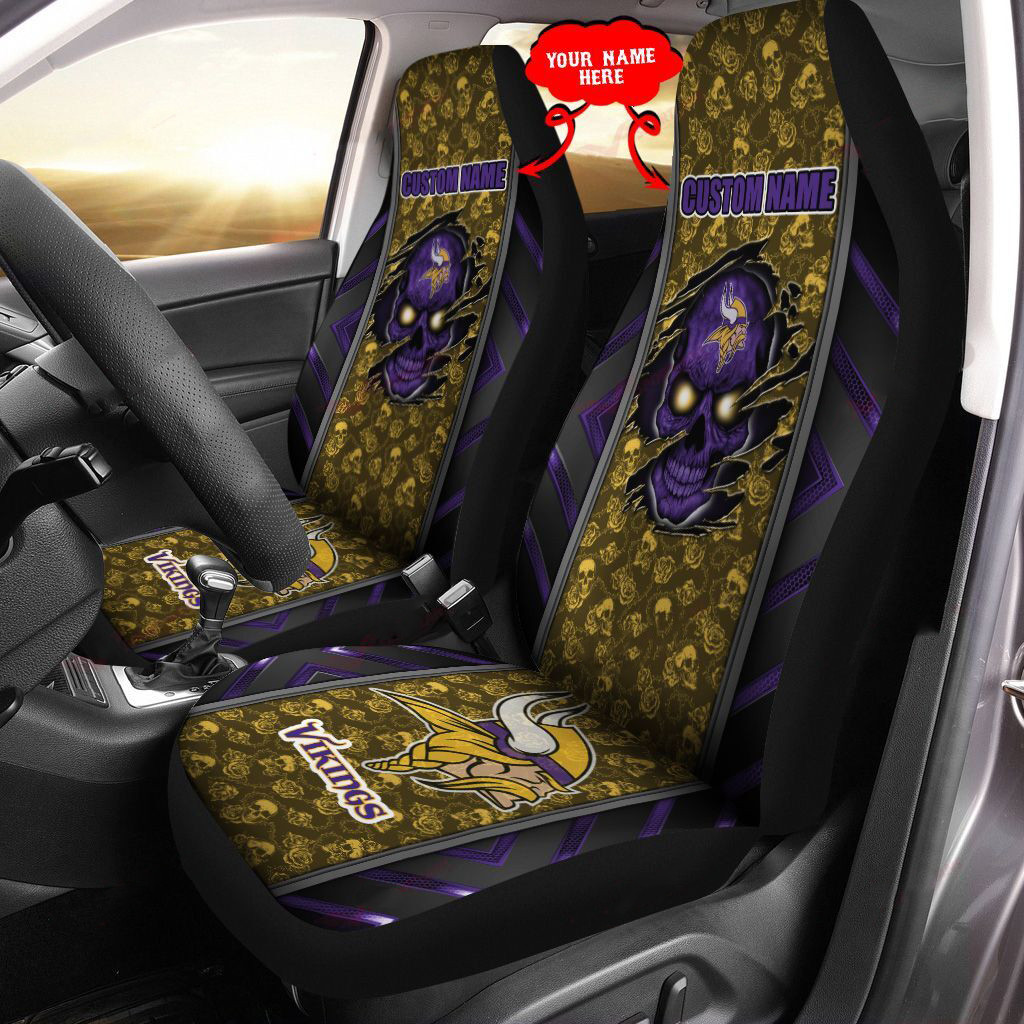 minnesota vikings personalized car seat covers bg458 hyv9q