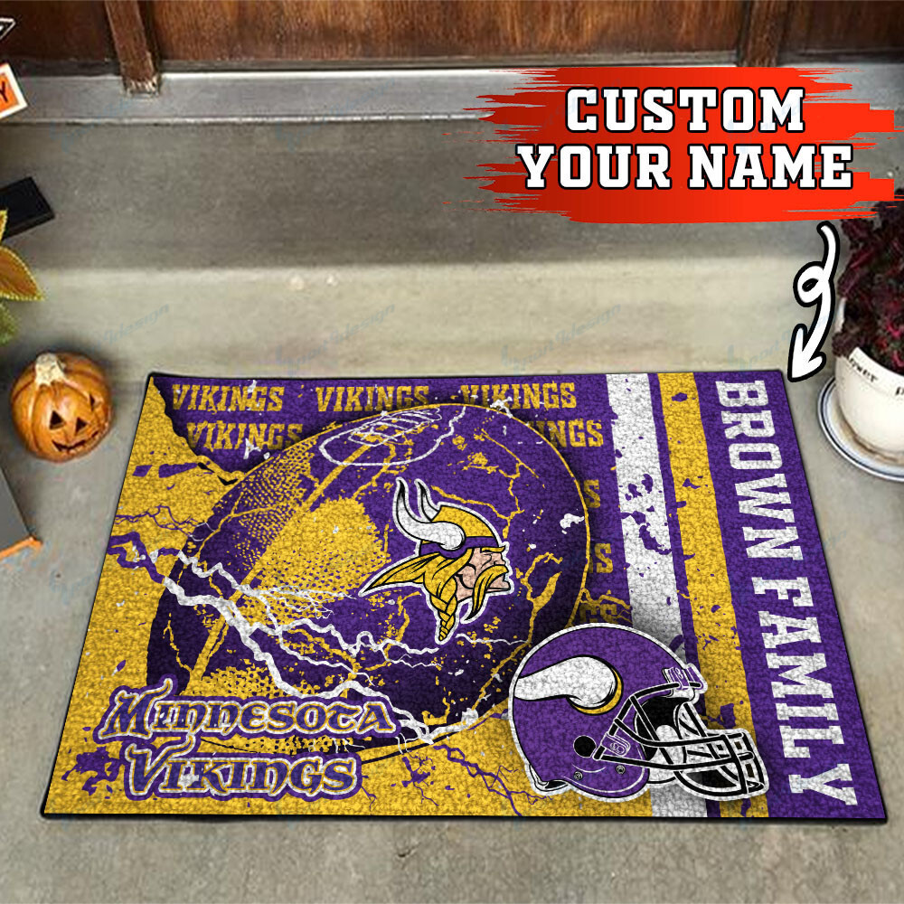 minnesota vikings personalized doormat bg20 pt520