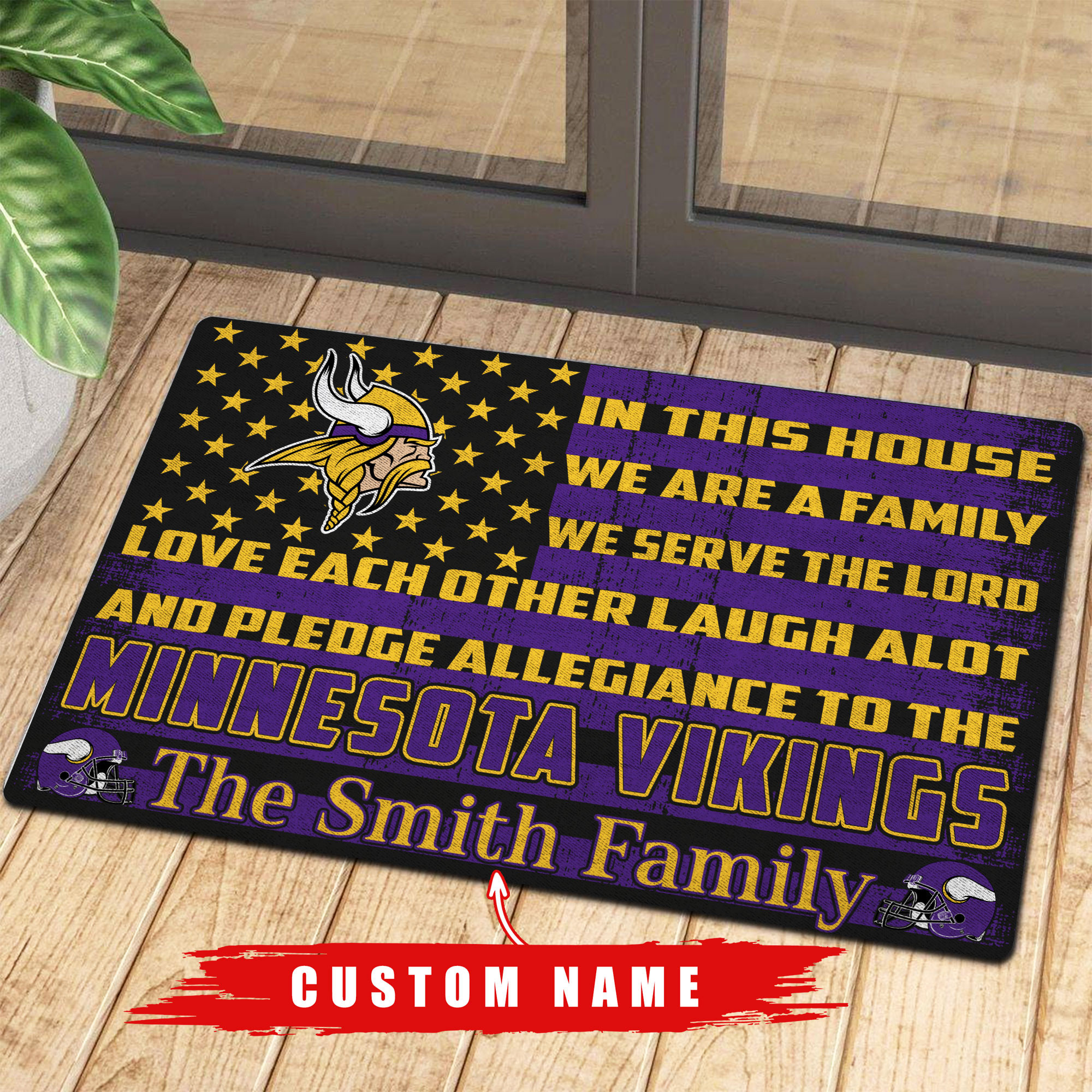 minnesota vikings personalized doormat bg304 gdew5