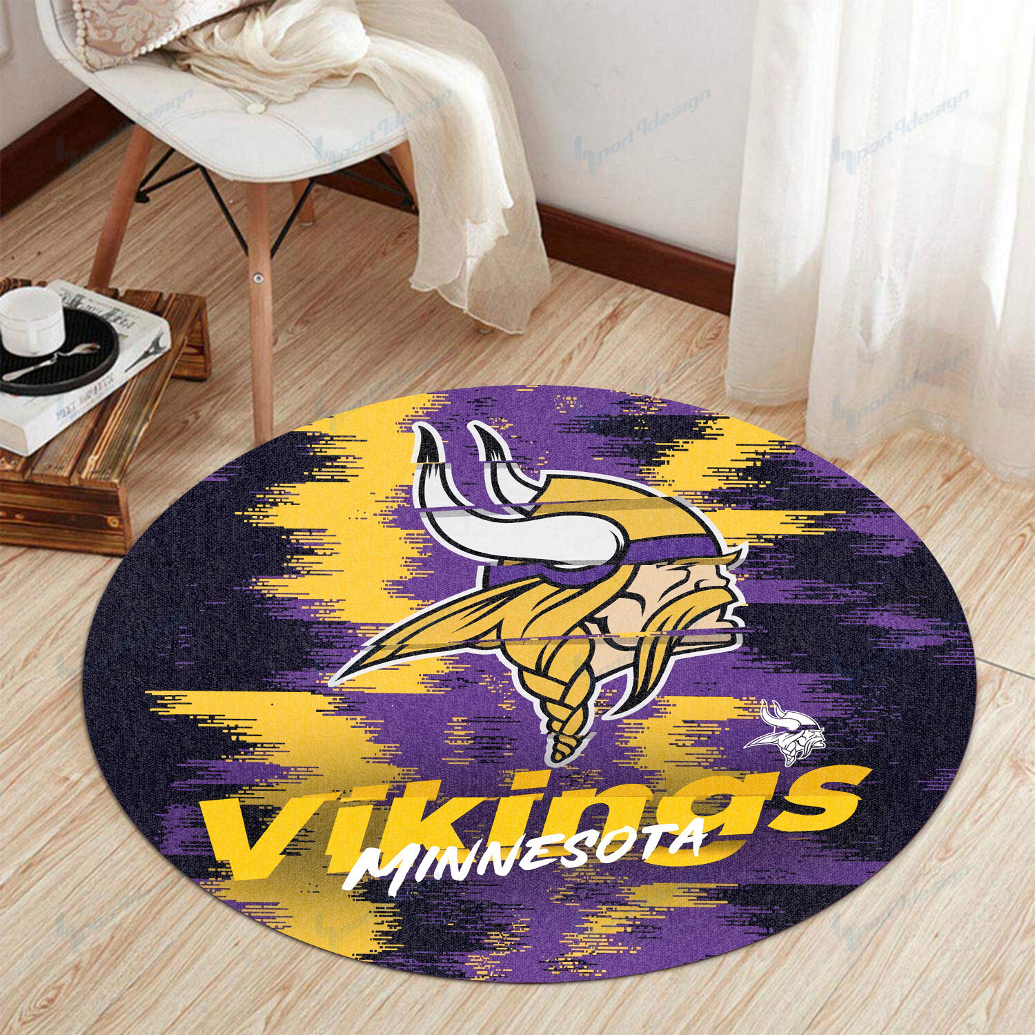 minnesota vikings round rug 117 jjexi