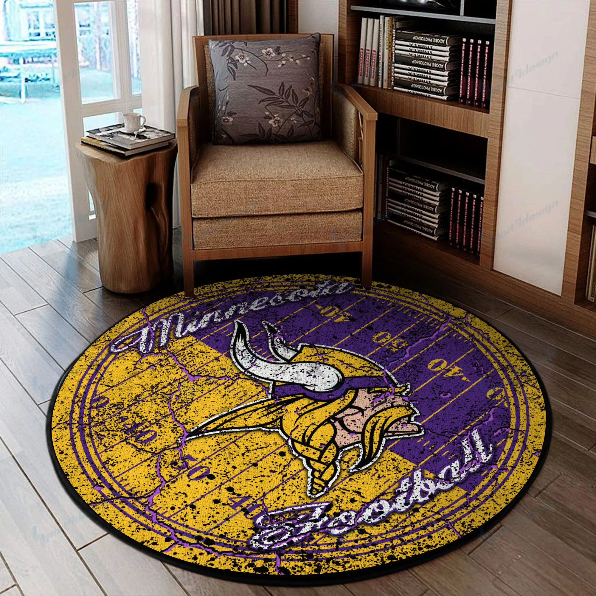 minnesota vikings round rug 73 tquwd