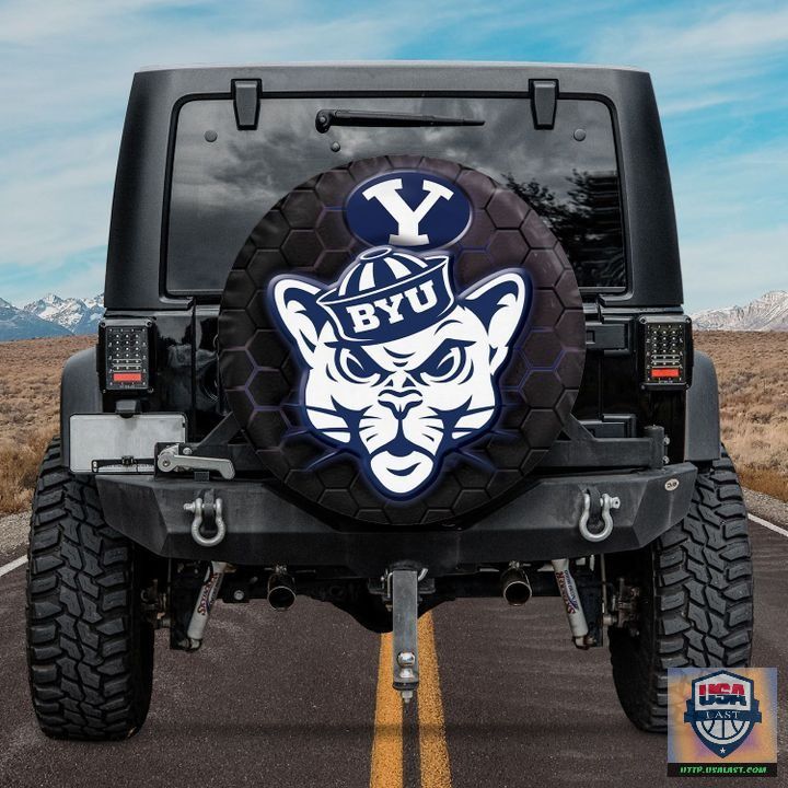 msywag19 BDT270522 30xxxBYU Cougars NCAA Mascot Spare Tire Cover