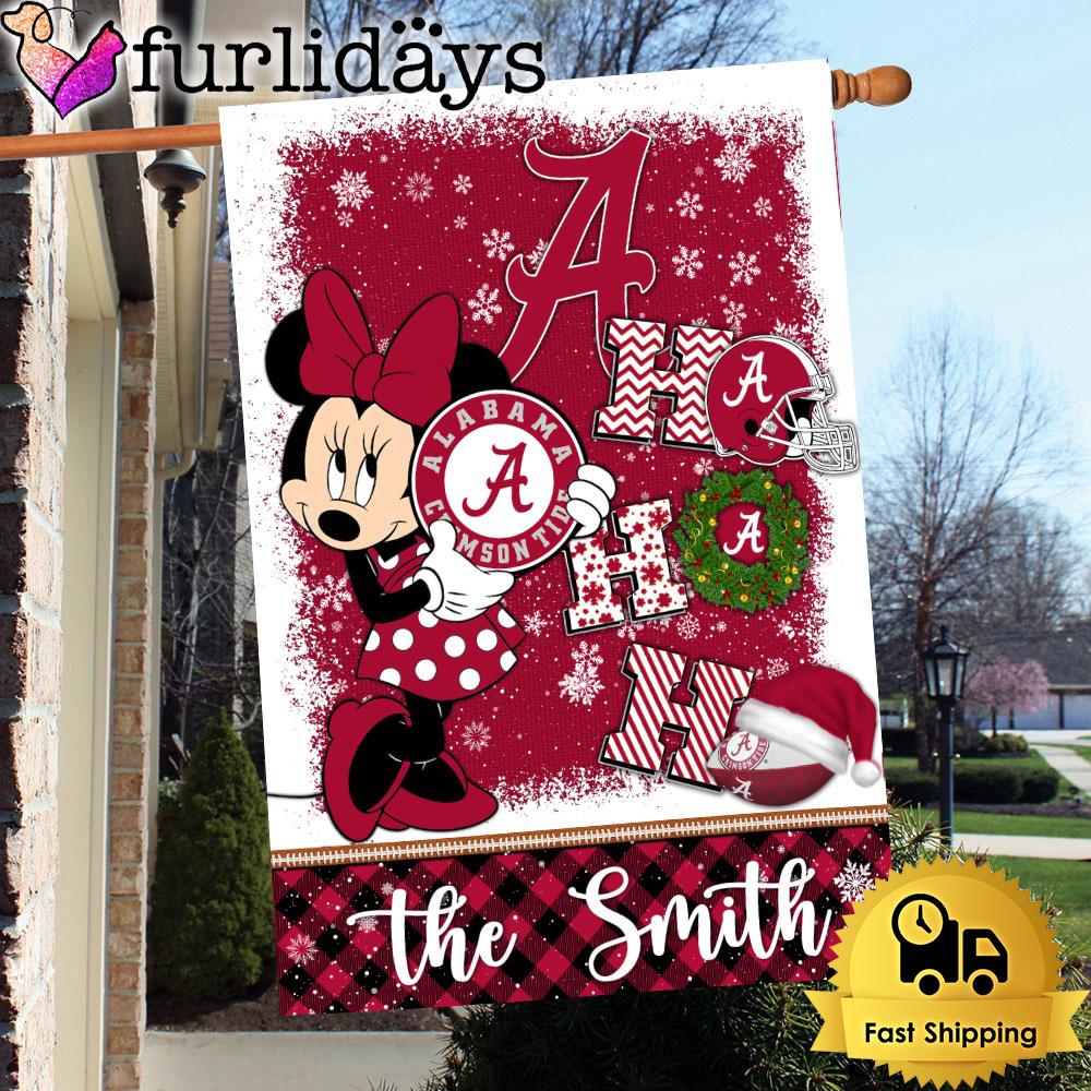 ncaa alabama crimson tide minnie hohoho christmas flag5445