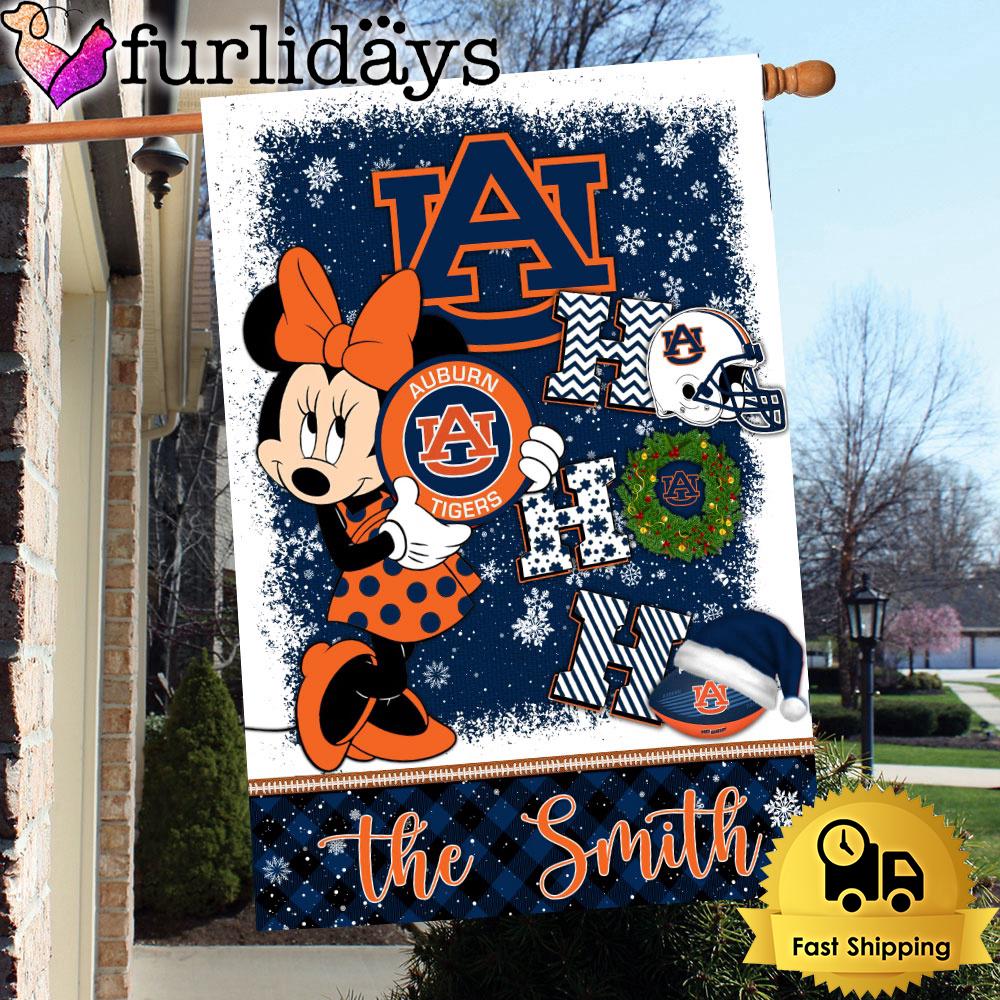 ncaa auburn tigers minnie hohoho christmas flag5296