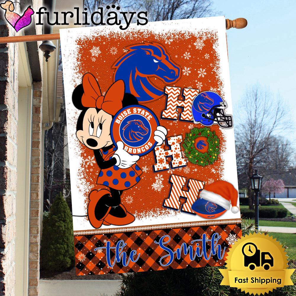 ncaa boise state broncos minnie hohoho christmas flag9208