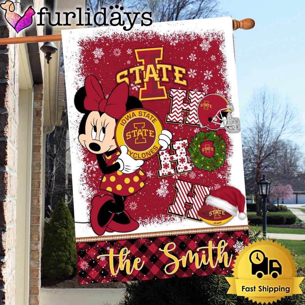 ncaa iowa state cyclones minnie hohoho christmas flag7479