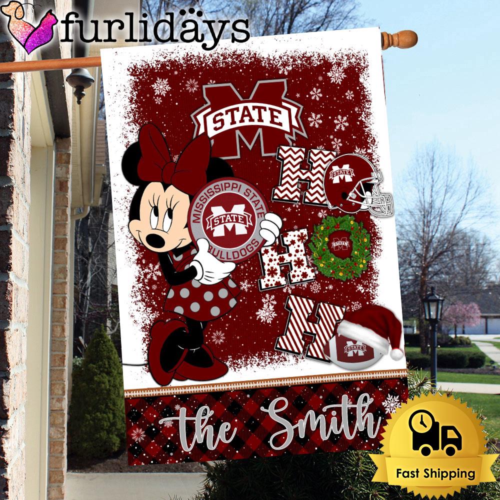ncaa mississippi state bulldogs minnie hohoho christmas flag1267