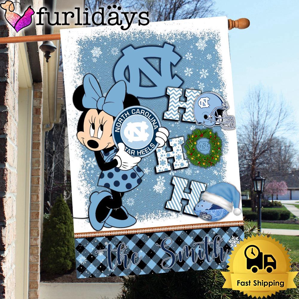 ncaa north carolina tar heels minnie hohoho christmas flag4109