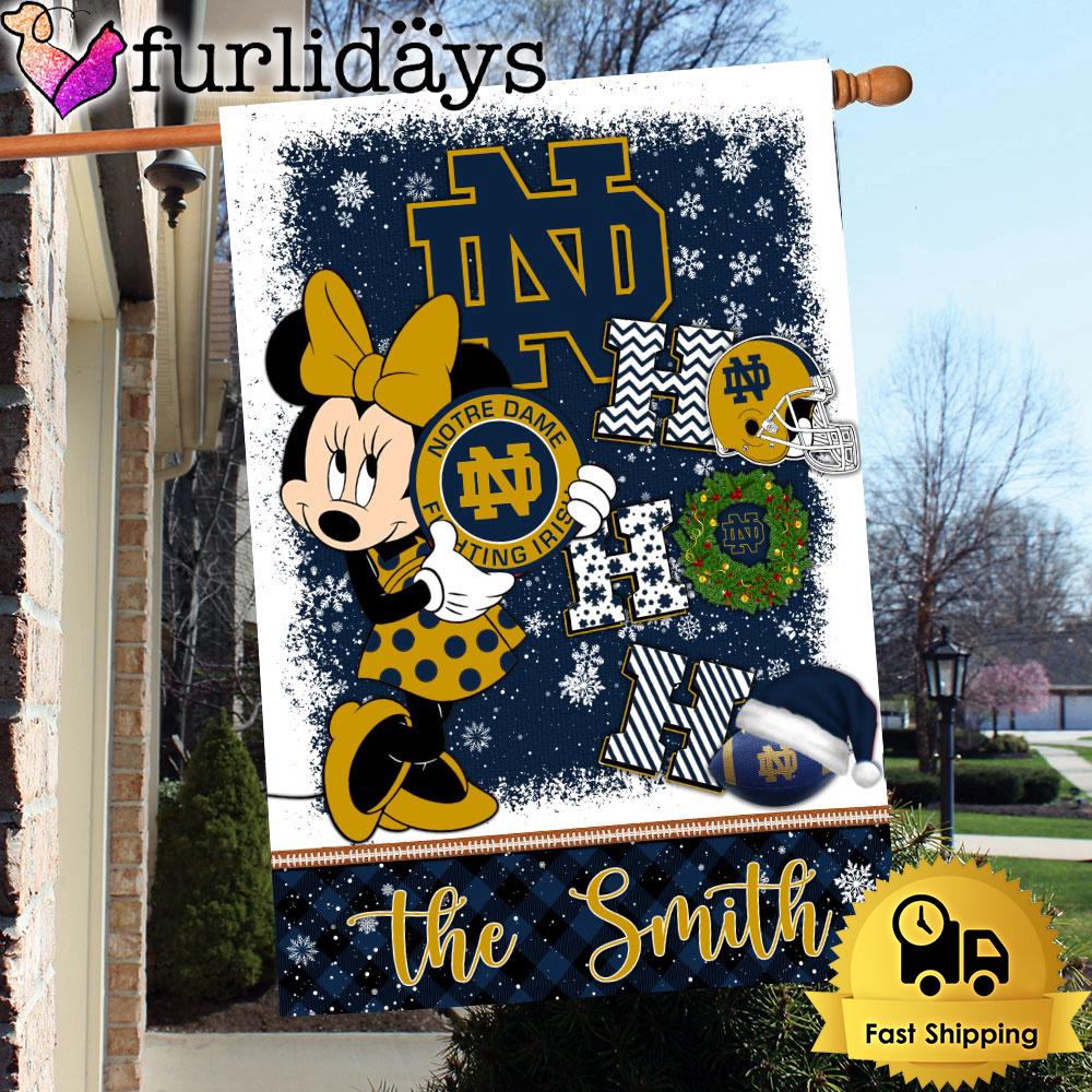 ncaa notre dame fighting irish minnie hohoho christmas flag0330