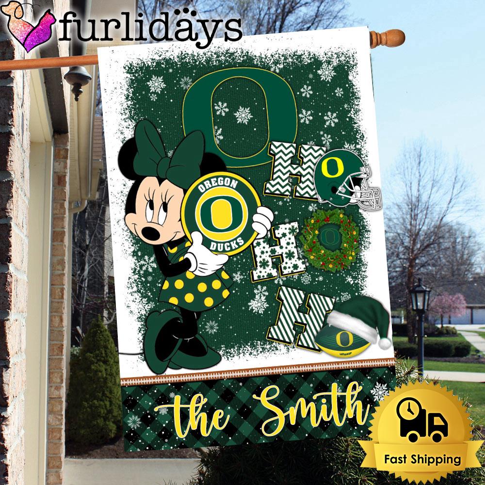 ncaa oregon ducks minnie hohoho christmas flag0842